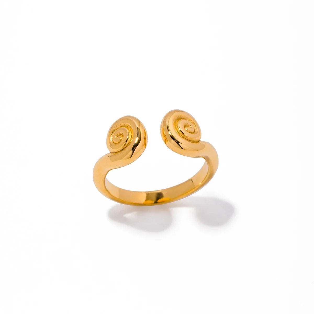 Adjustable Open Spiral Ring in gold