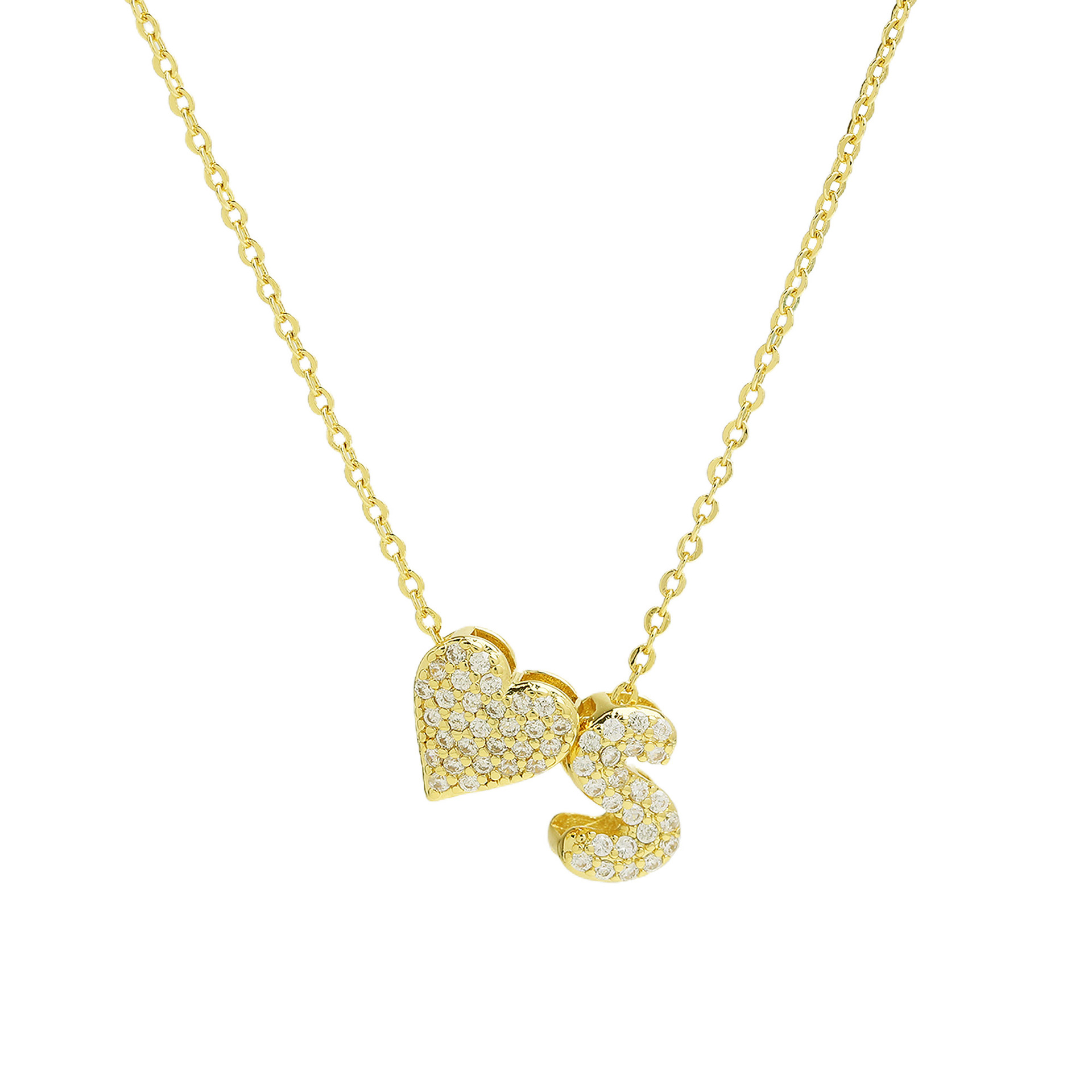elegant statement love letter initial necklace