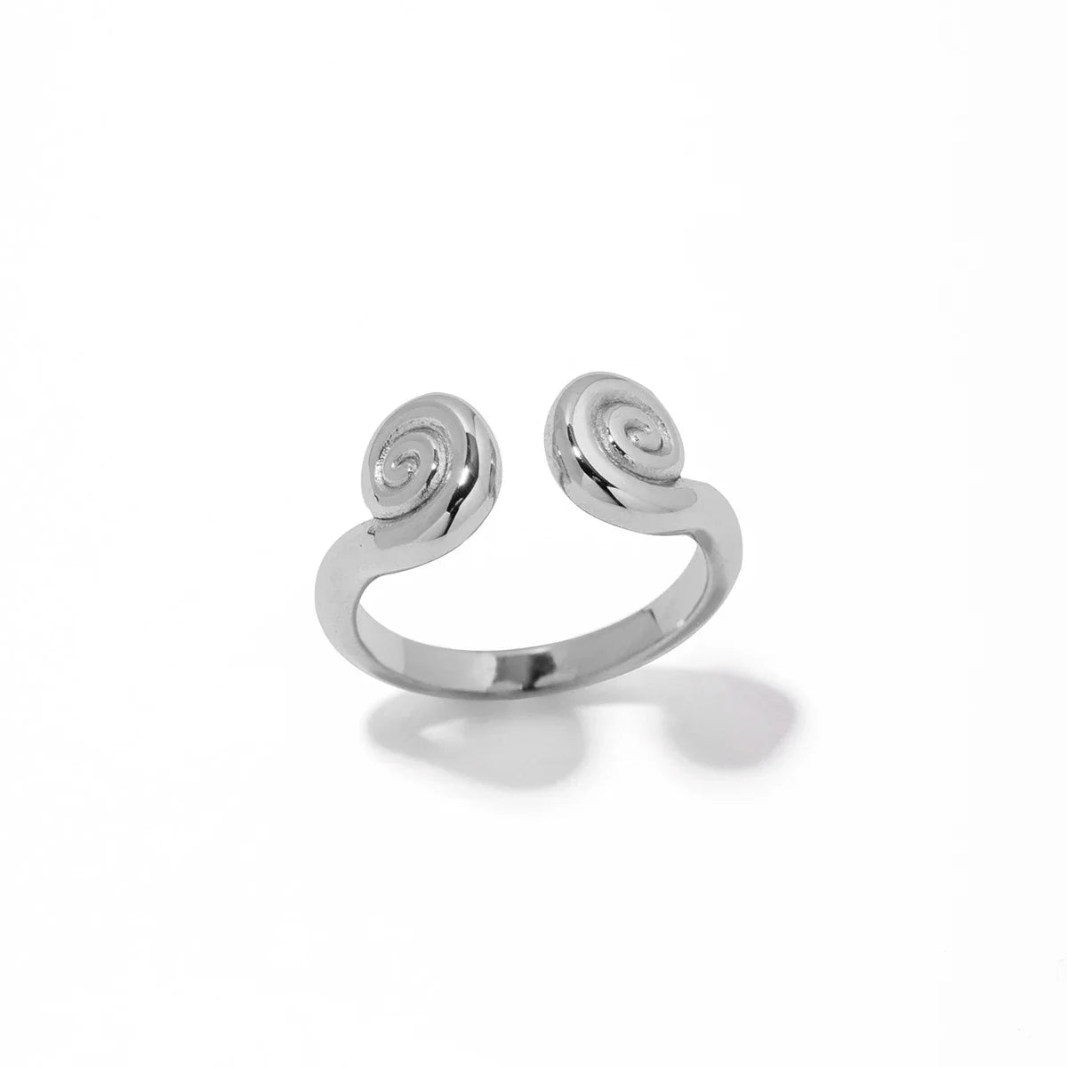 Adjustable Open Spiral Ring in silver