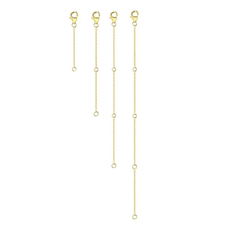 4pc Necklace Extender (2-8in) (5-20cm) in gold
