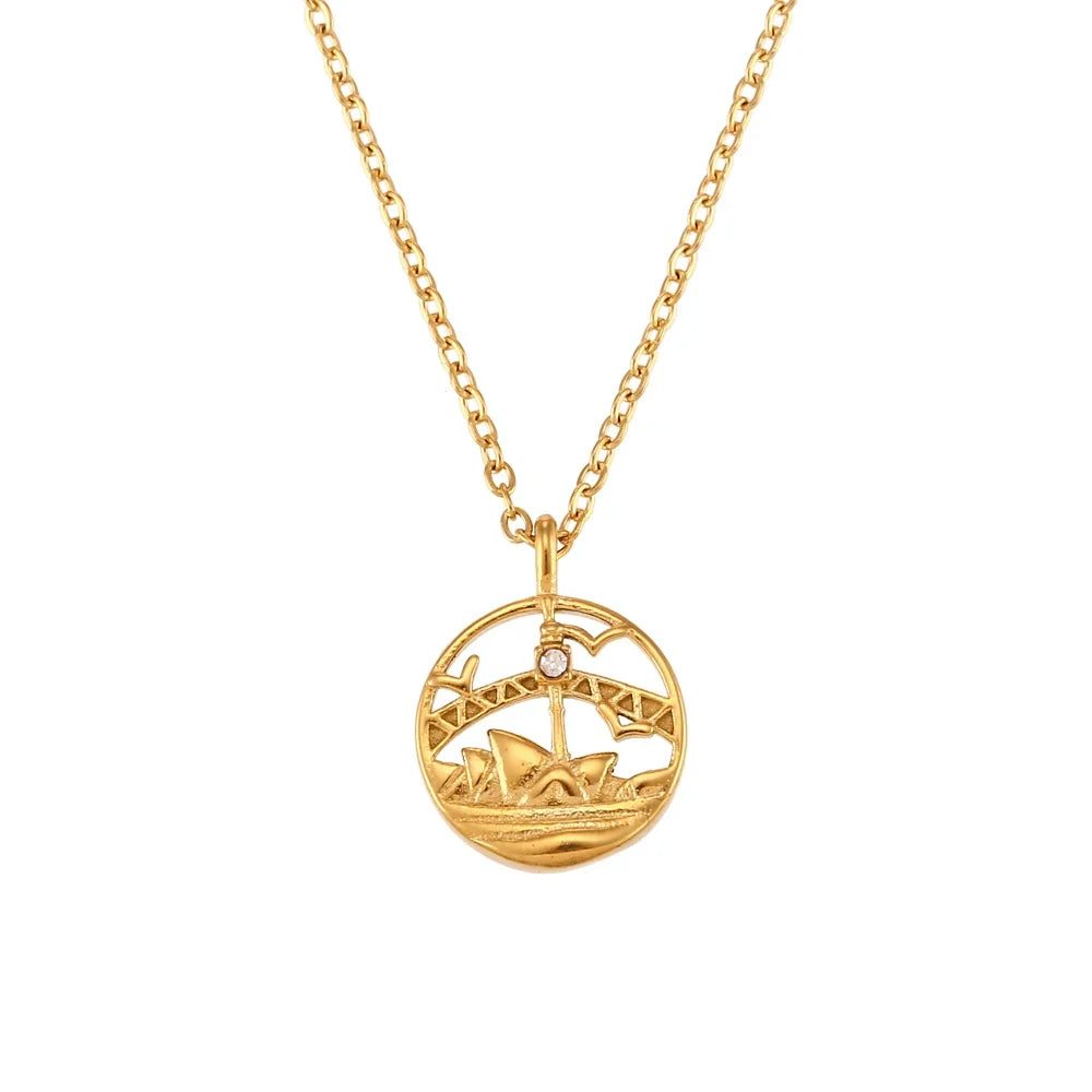18k landmark adventures travelers necklace