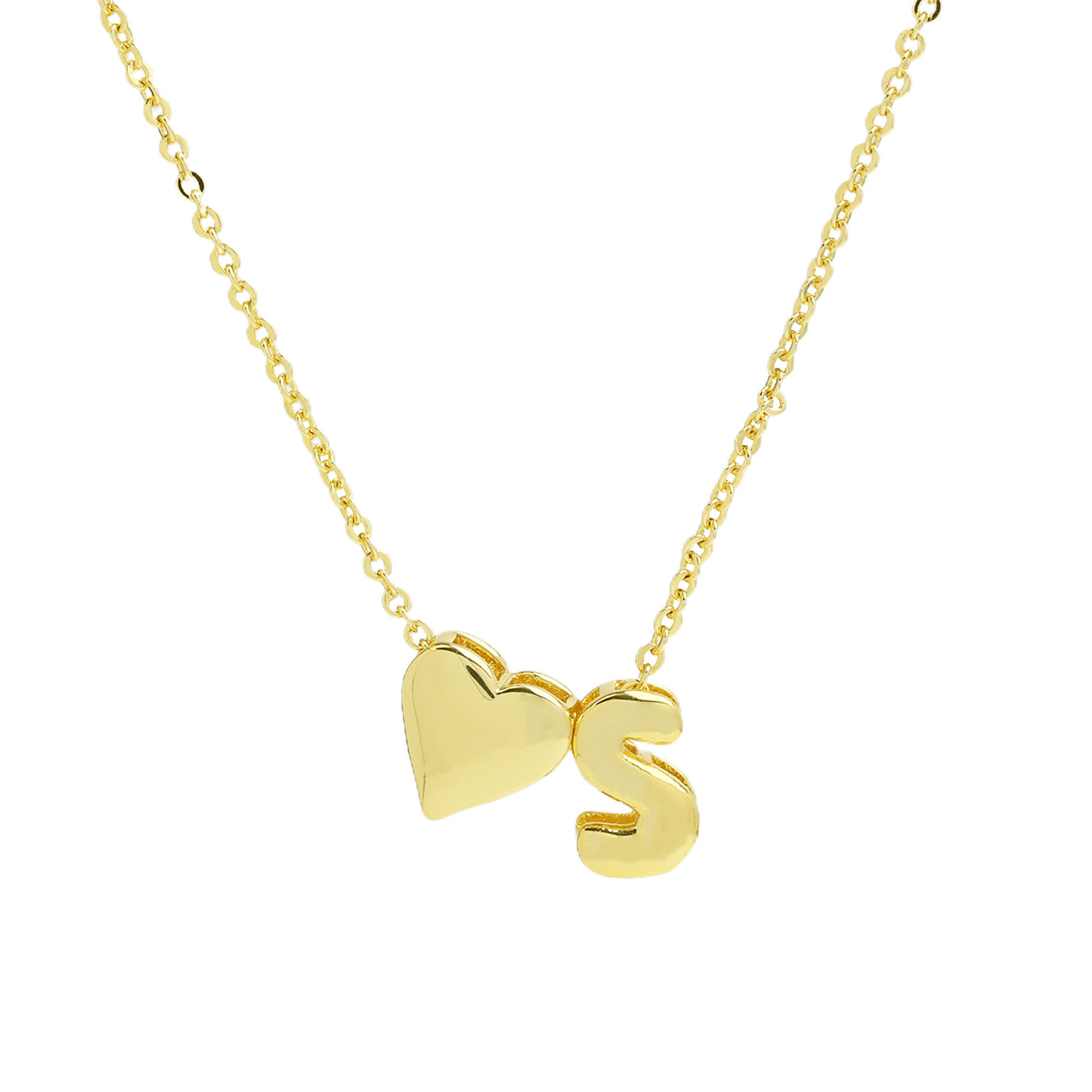 elegant statement love letter initial necklace