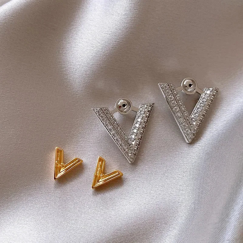 Classic Double V "" Earrings