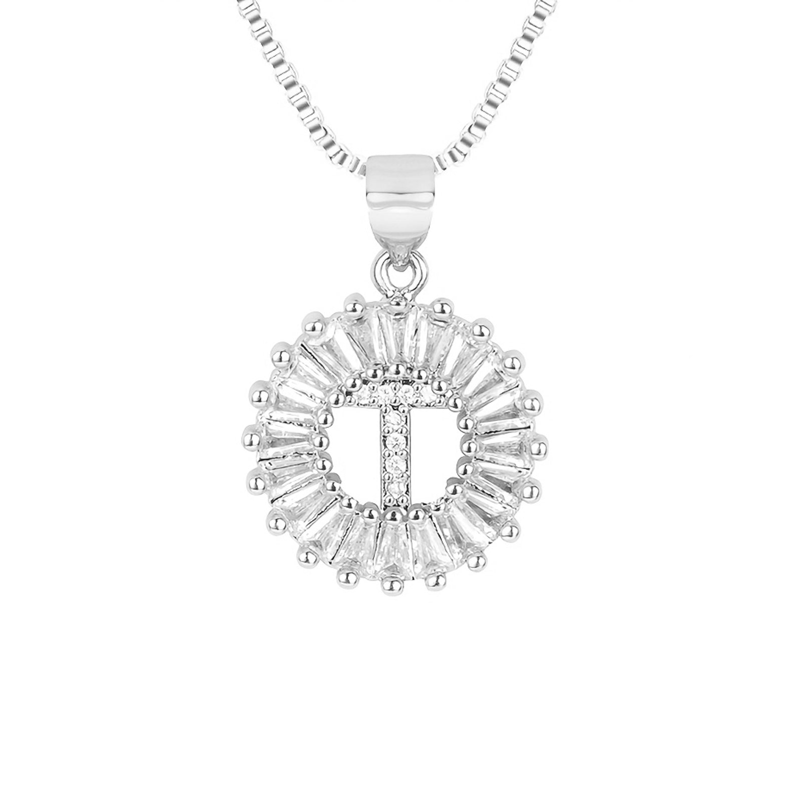 circle initial necklace