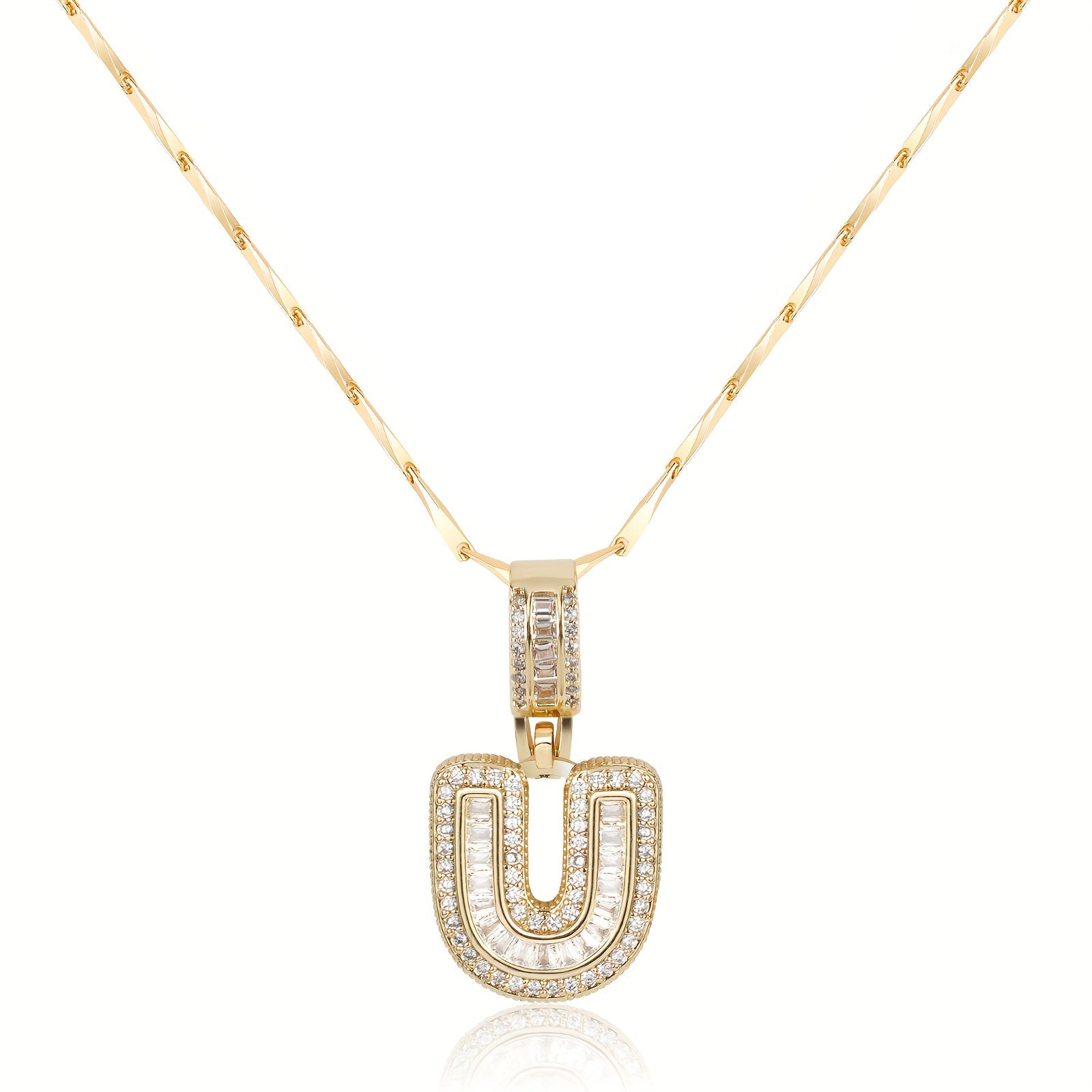 Bold Initial Necklace in gold