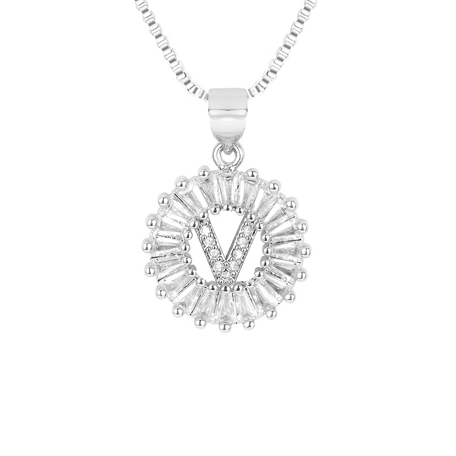 circle initial necklace