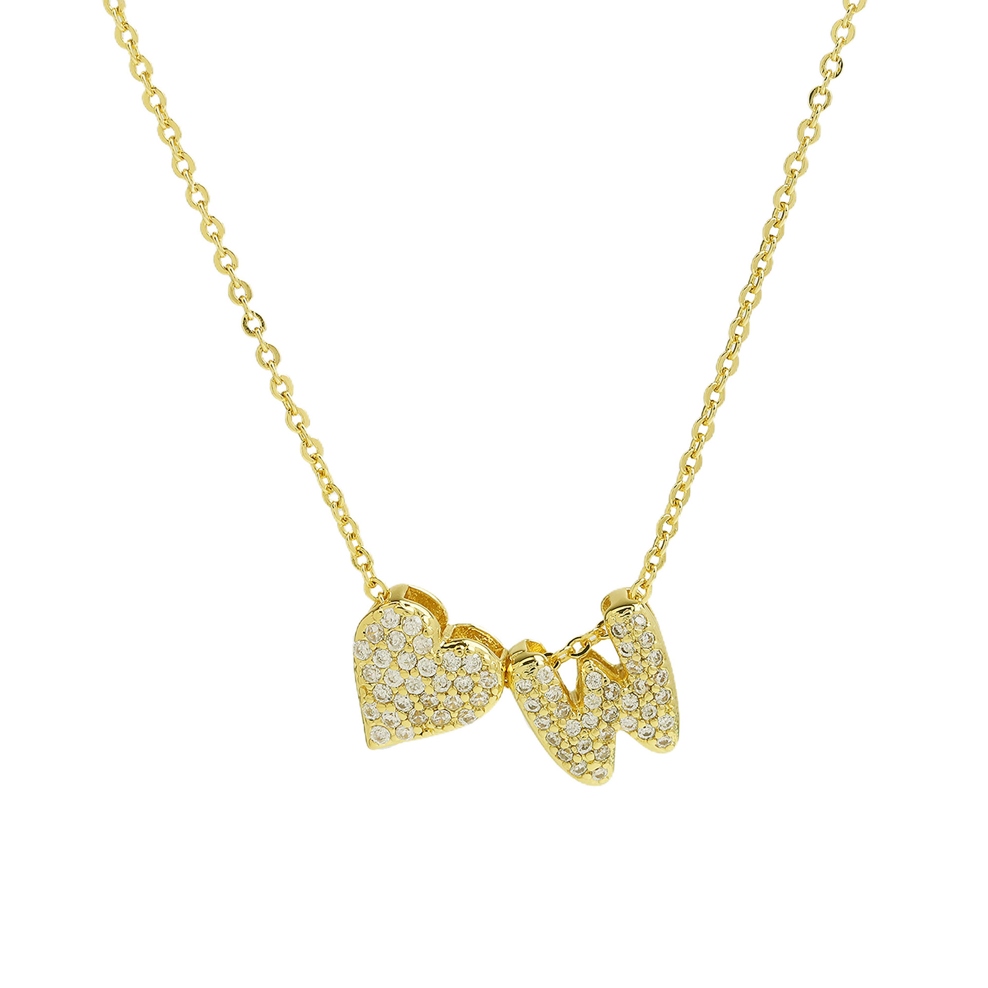elegant statement love letter initial necklace