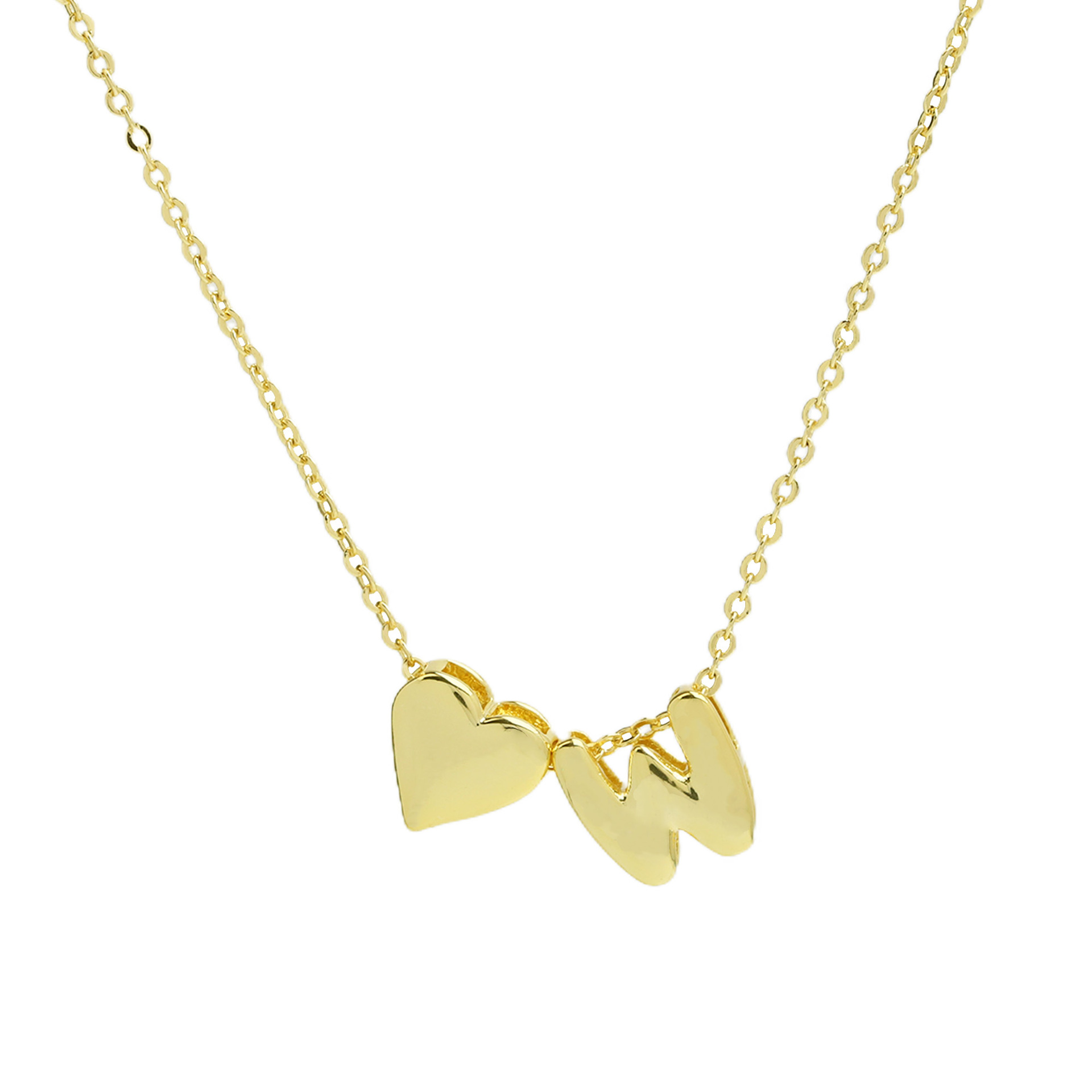 elegant statement love letter initial necklace