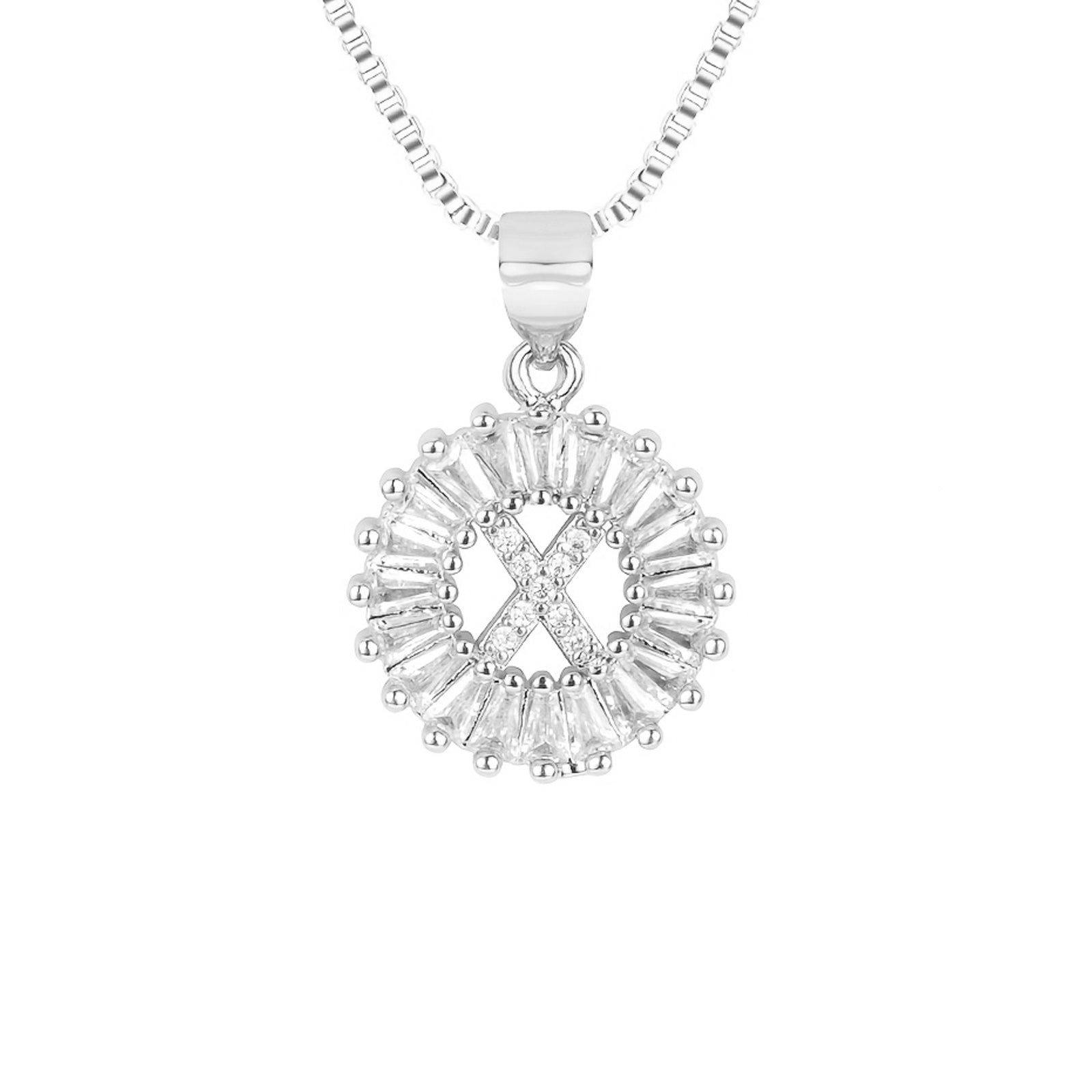 circle initial necklace