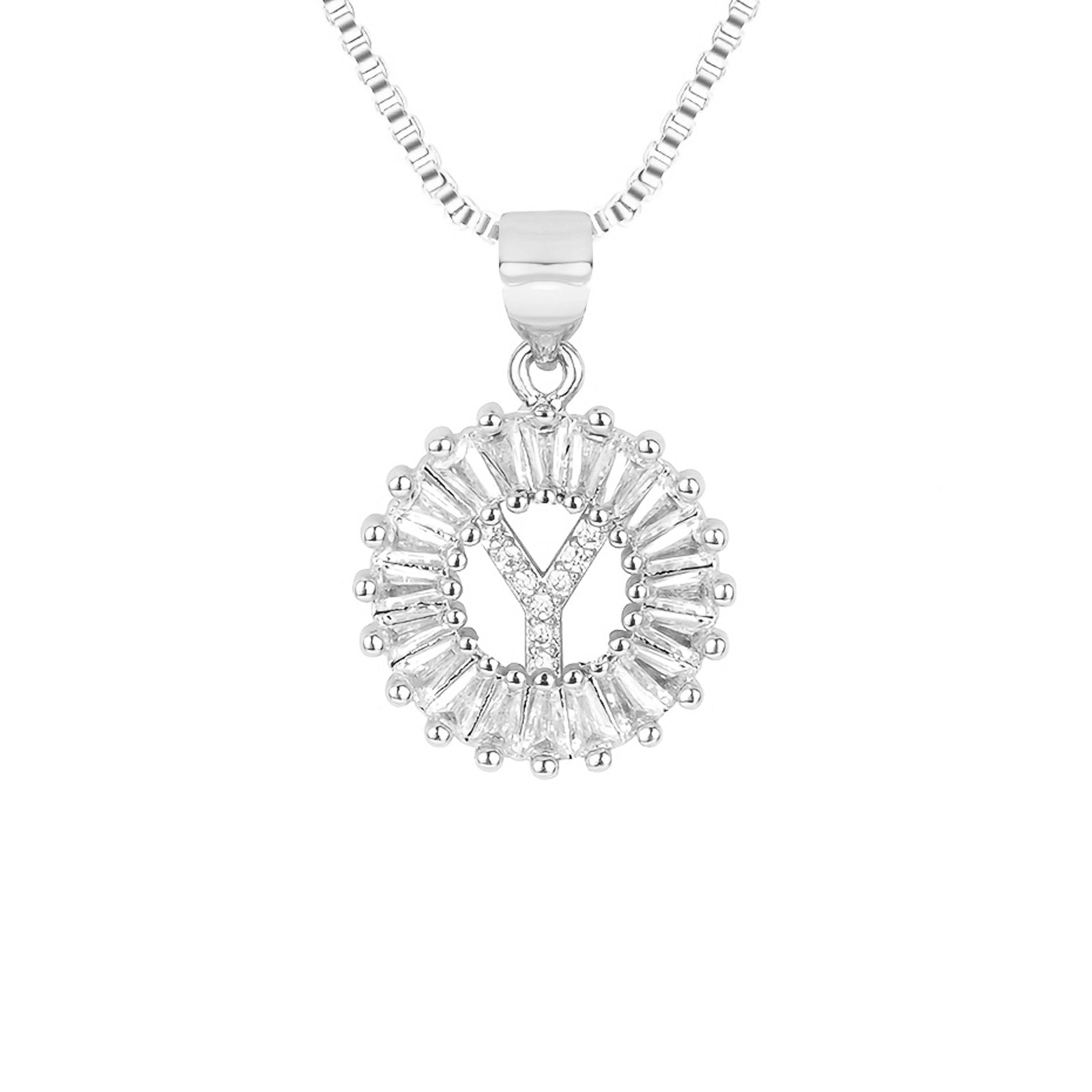 circle initial necklace