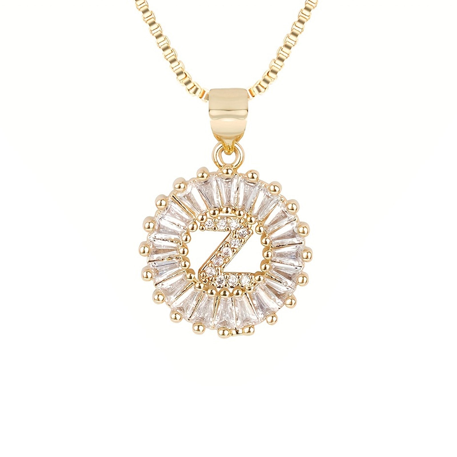 circle initial necklace