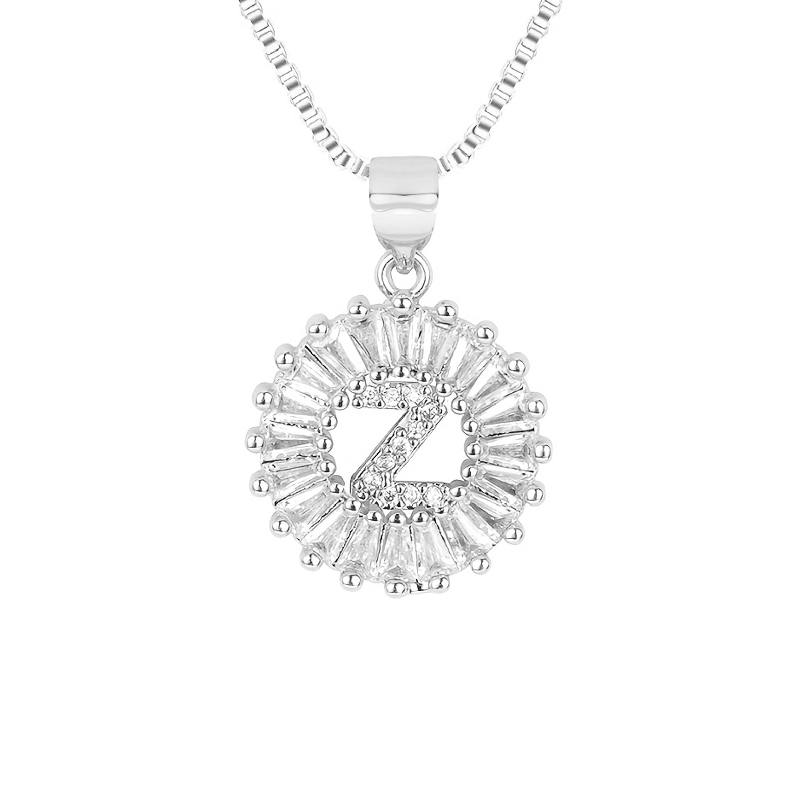 circle initial necklace