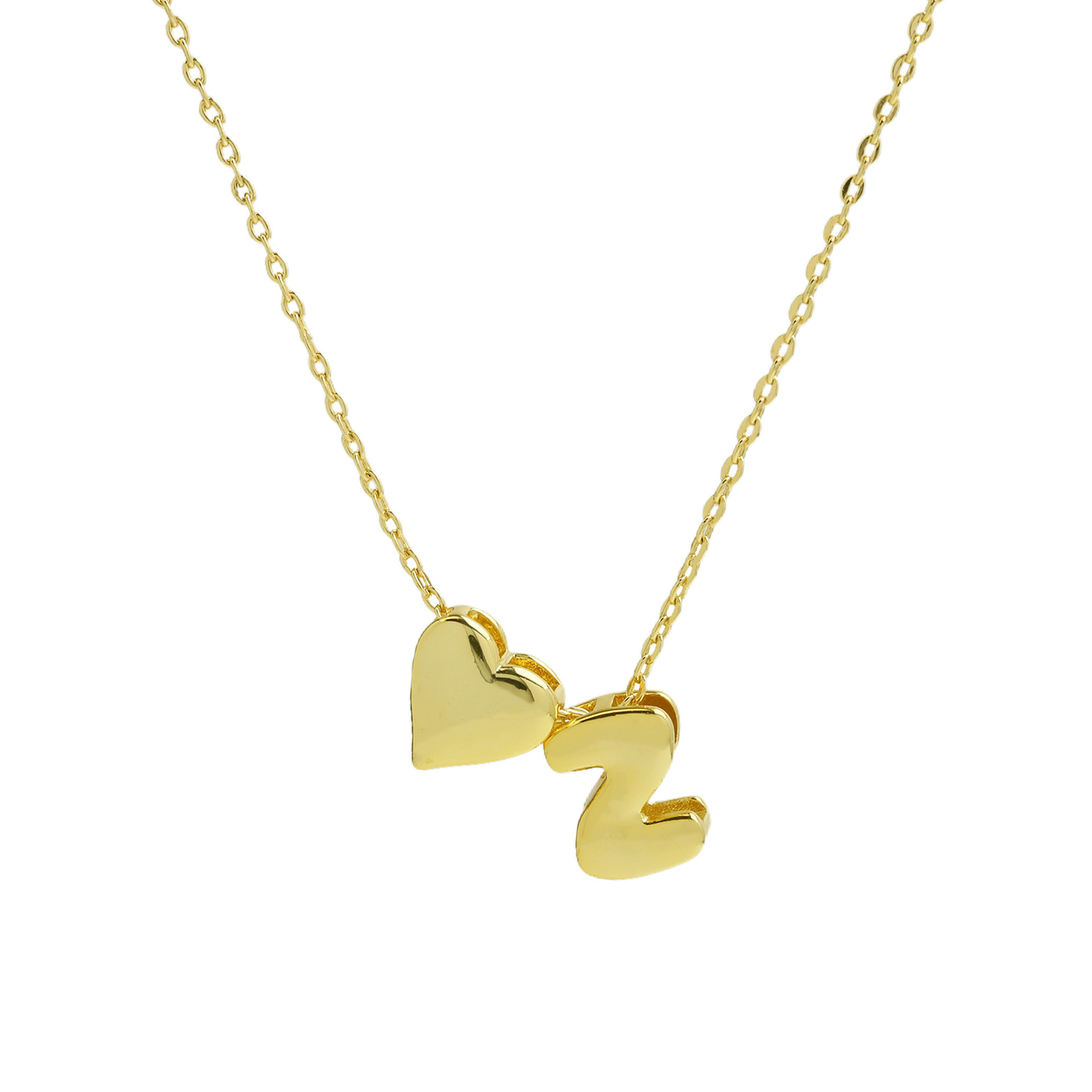 elegant statement love letter initial necklace