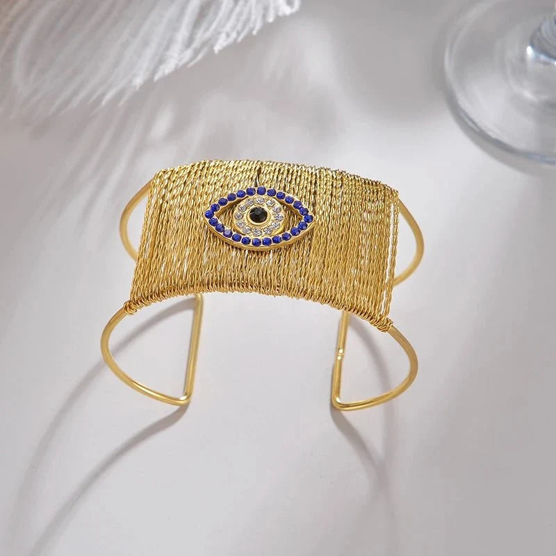 Bold Boho Wide Opening Cuff Bracelet