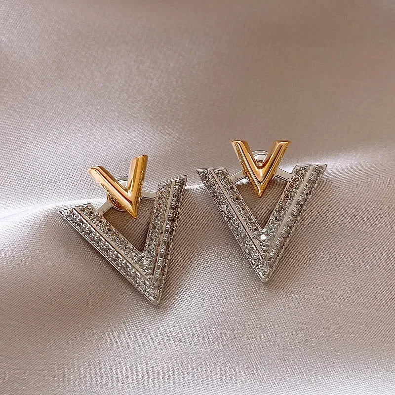 Classic Double V "" Earrings