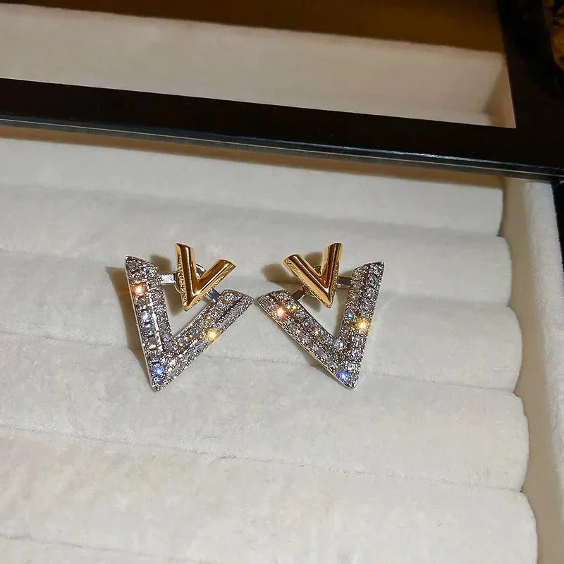 Classic Double V "" Earrings