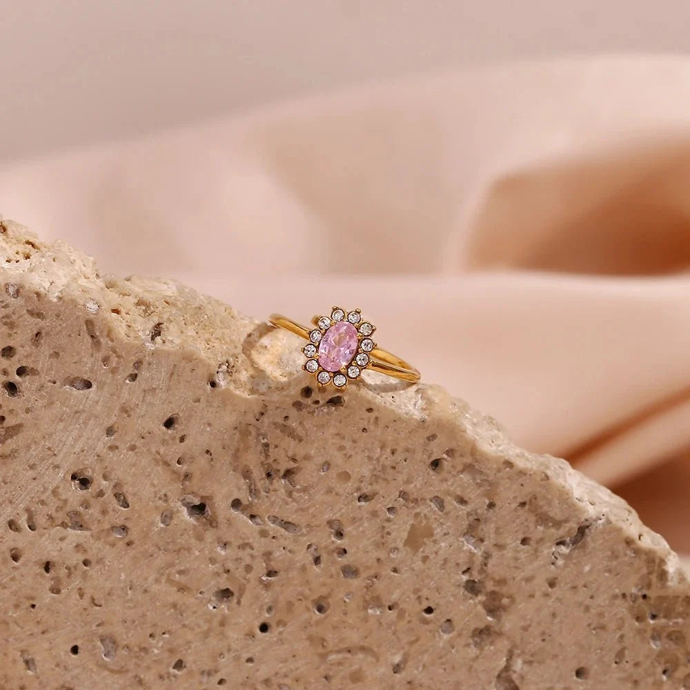 Dainty Adjustable Oval Diamond Rings