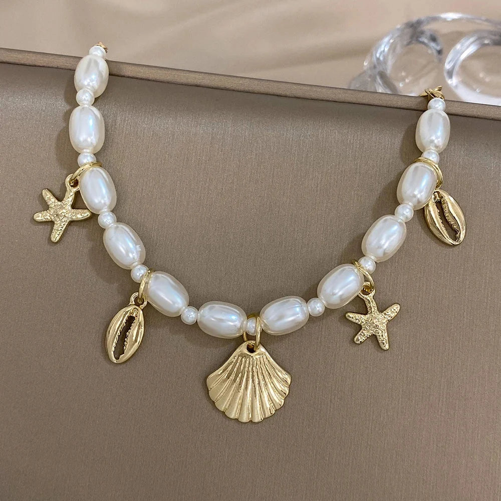Dainty Beach Adventure Pearl Bracelet