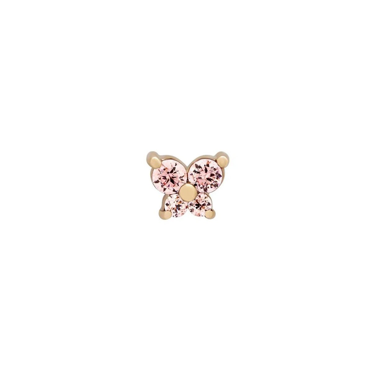 dainty butterfly birthstone stud earring