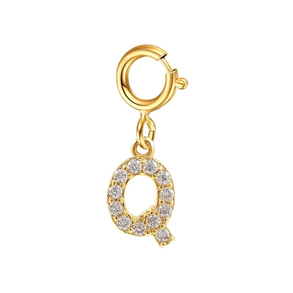 dainty cuban figaro chain letter initial bracelet