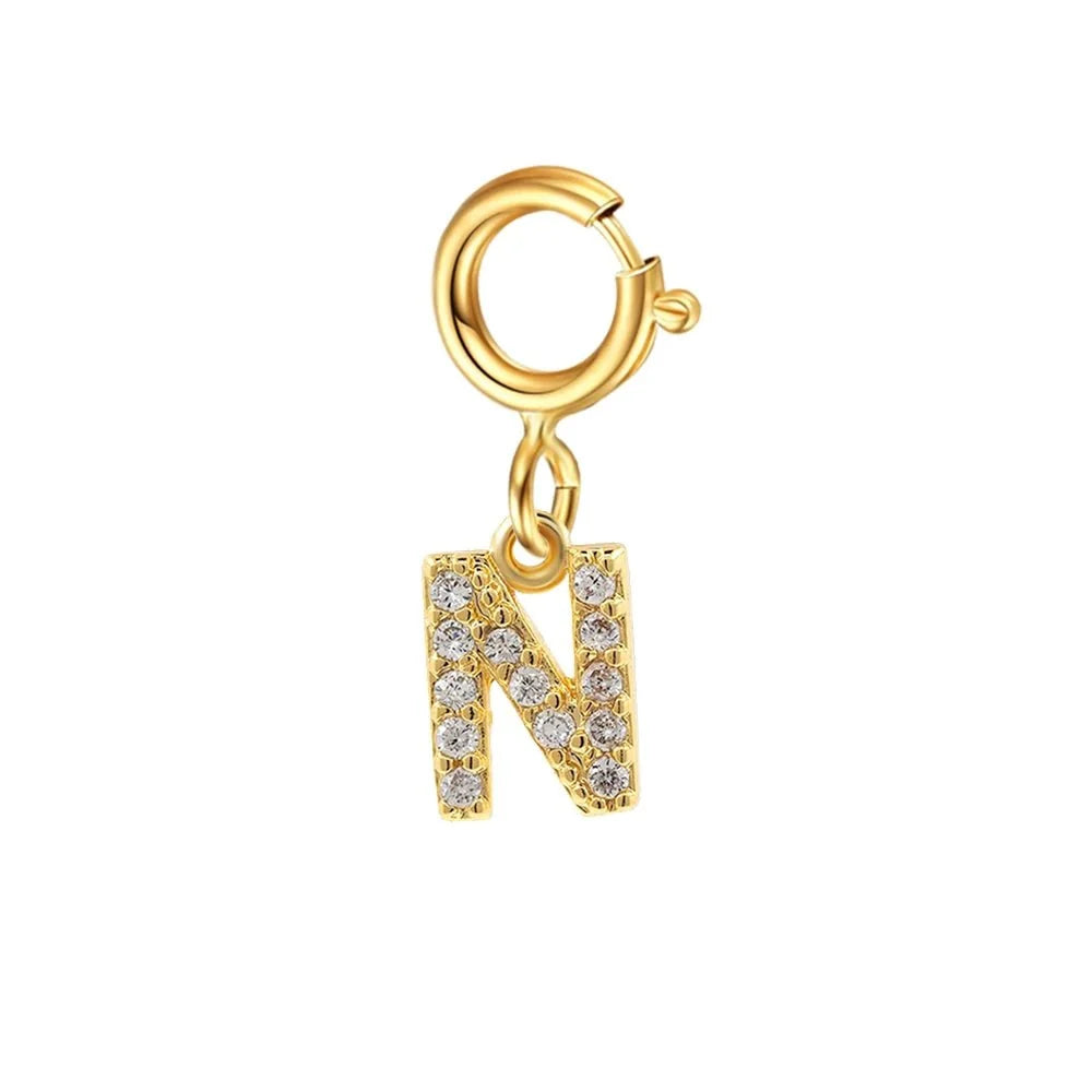 dainty cuban figaro chain letter initial bracelet