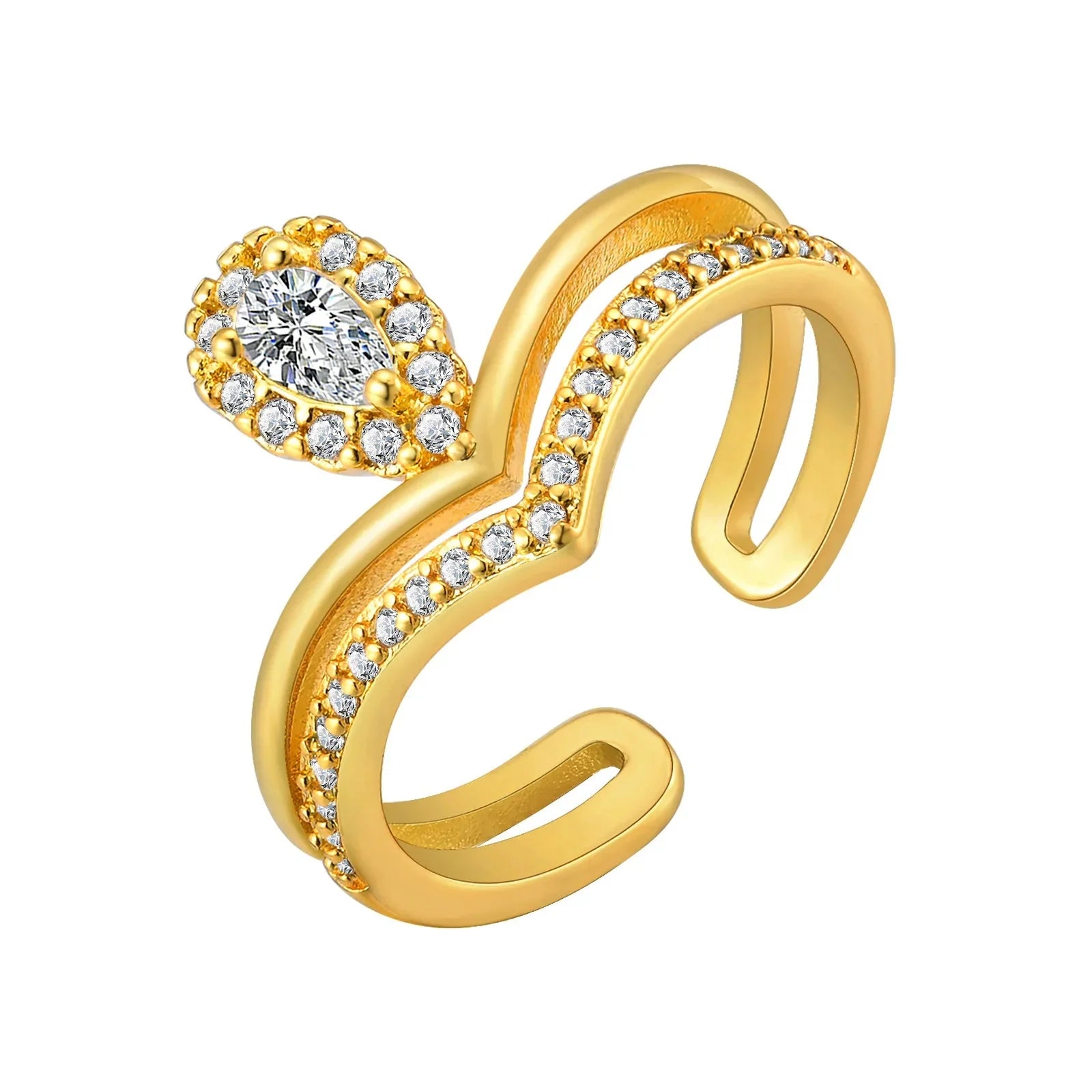 Dainty Diamond Adjustable Ring Stacks