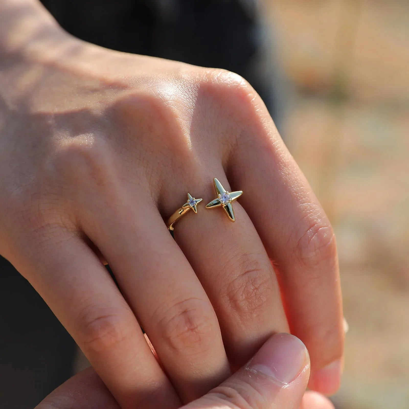 Dainty Diamond Adjustable Ring Stacks