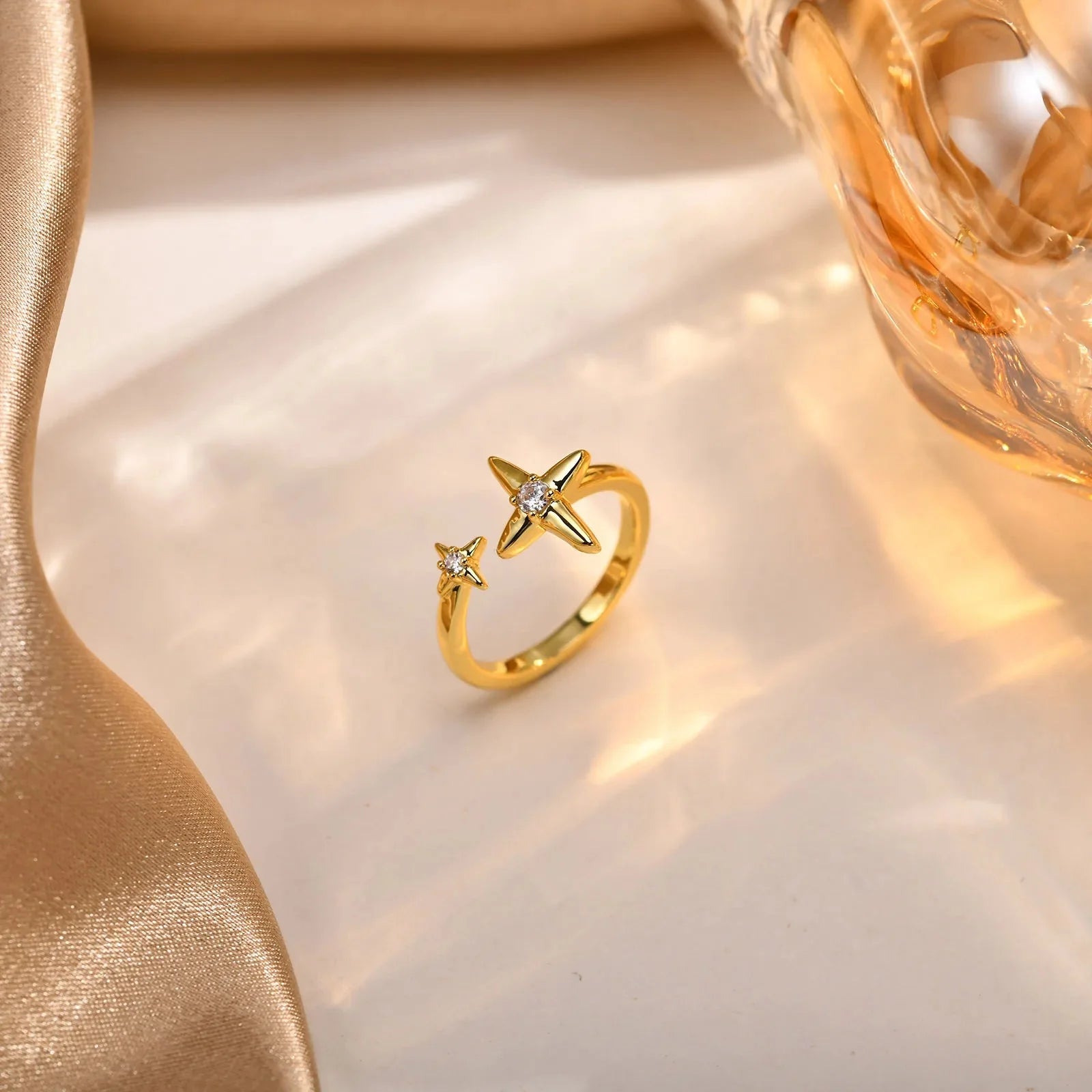 Dainty Diamond Adjustable Ring Stacks