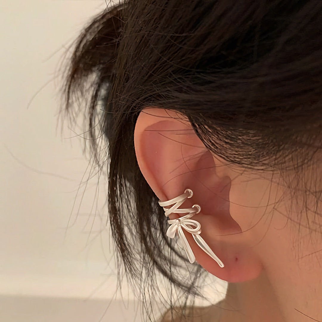 Dainty Ribbon Bow Ear Cuff