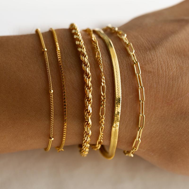 6pc Classic Bracelets Stack in gold