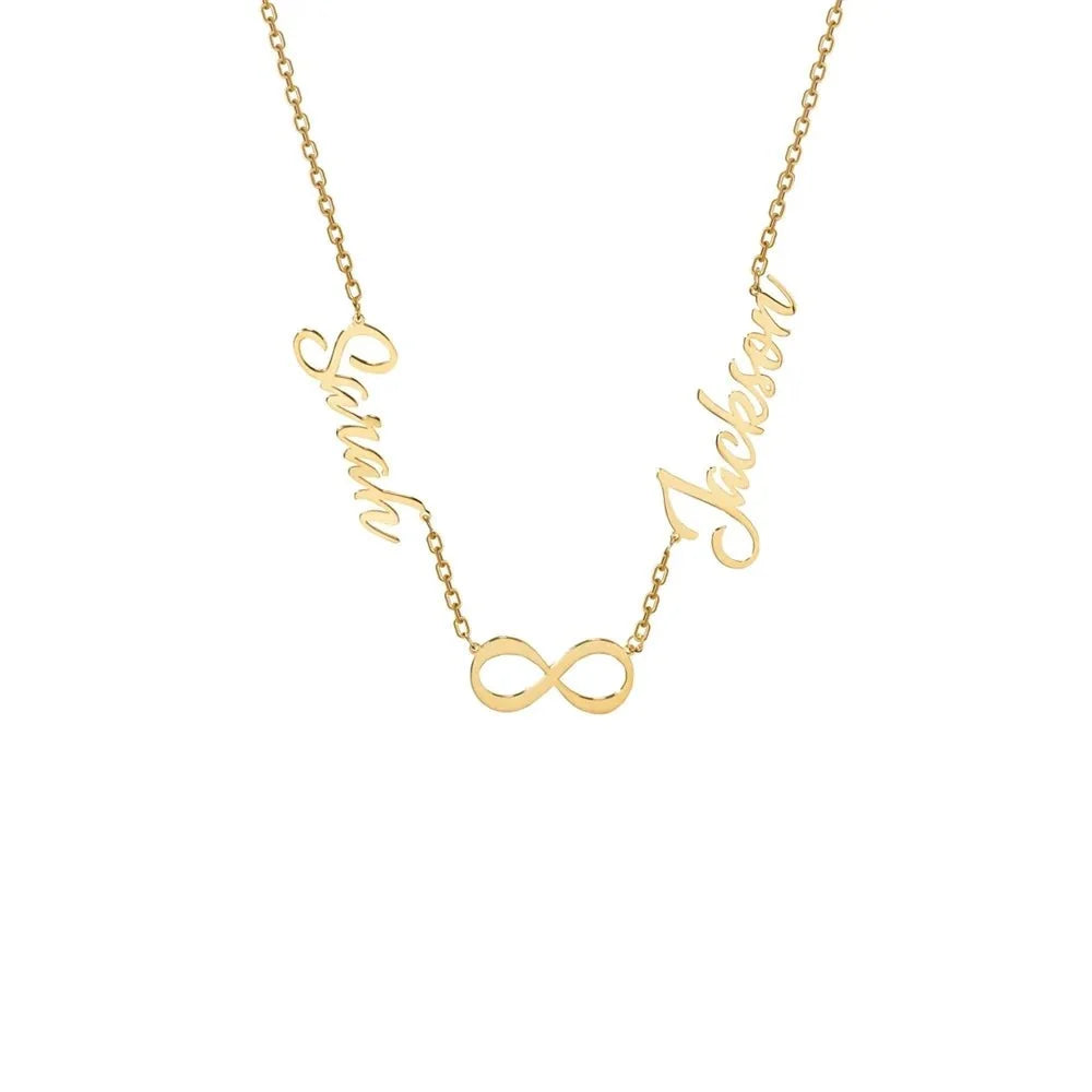 Eternal Love Infinity Name Necklace in gold