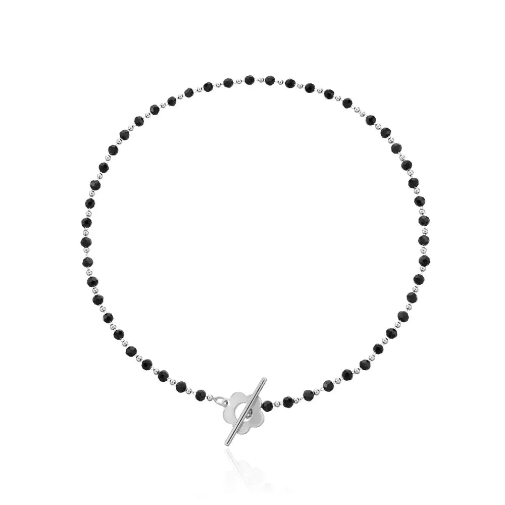 floral choker flower clasp necklace