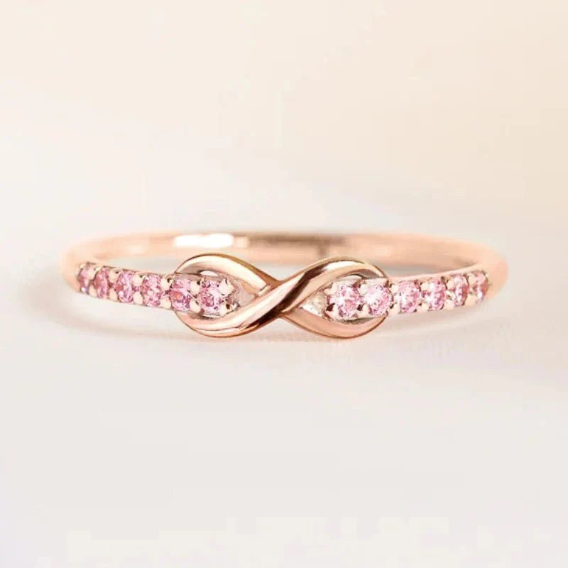 Forever Infinity Diamond Ring in rose gold