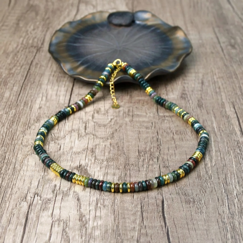 Gold Accented Boho Beaded Necklaces