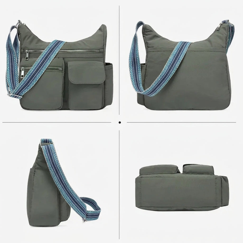 Multi Pocket Water Resistant Crossbody Bag