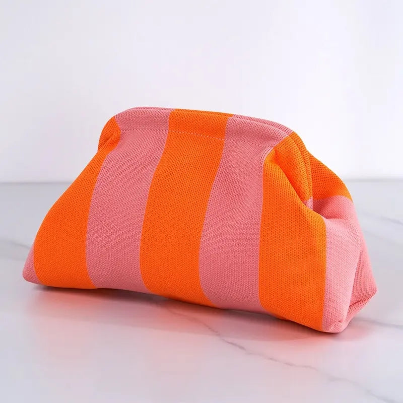 Striped Dumpling Bag
