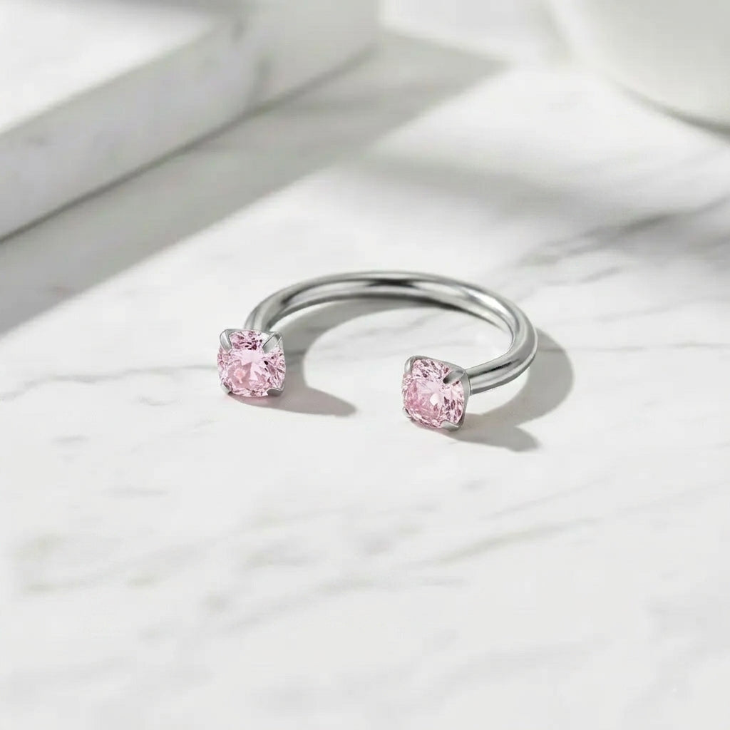 18G Horseshoe Nose Ring in silver