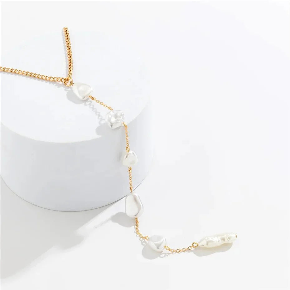 Long Pearl Drop Tassel Necklace