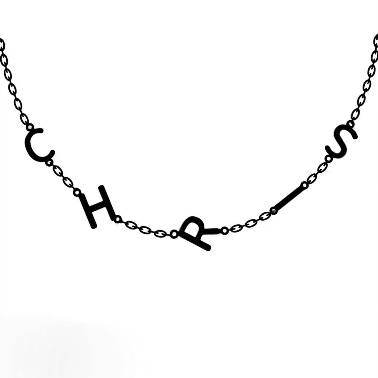 Personalized Off Center Letter Necklace in gold