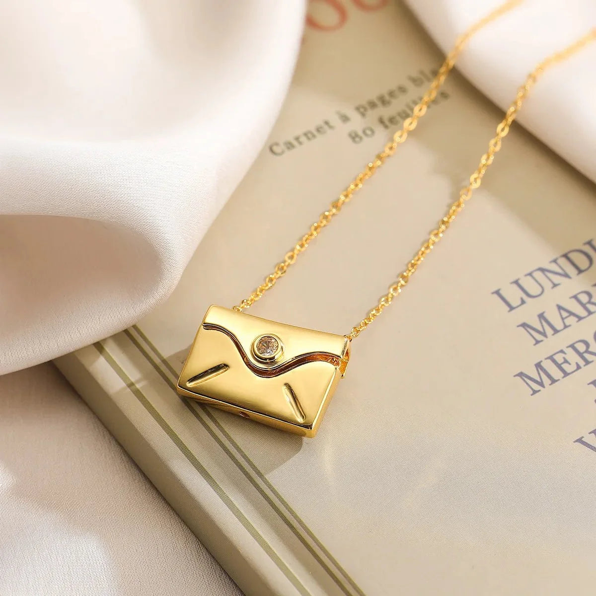 Open & Close I Love You Envelope Necklace