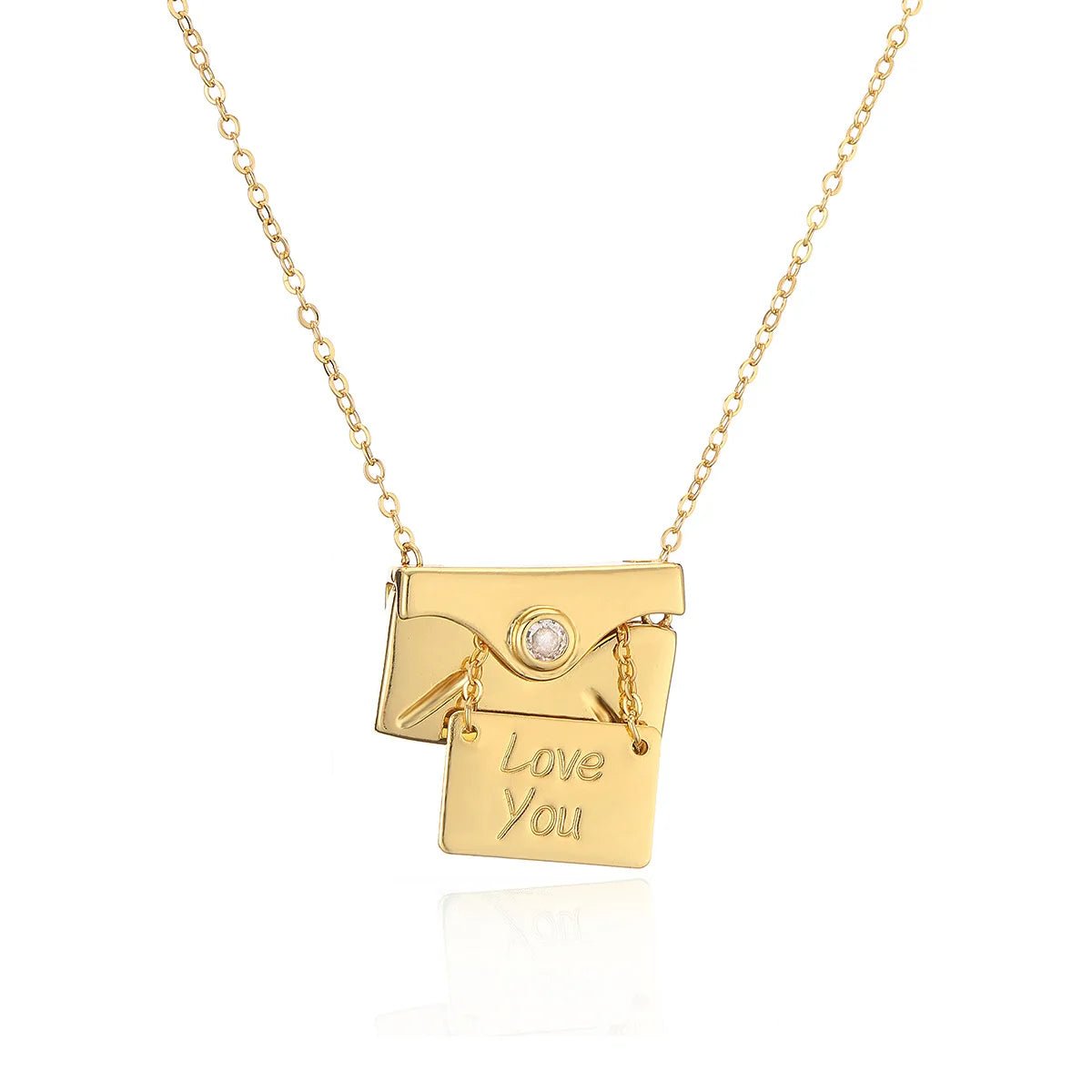 Open & Close I Love You Envelope Necklace