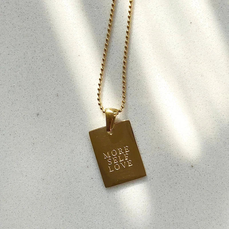 Positive Affirmation Engraved Necklaces