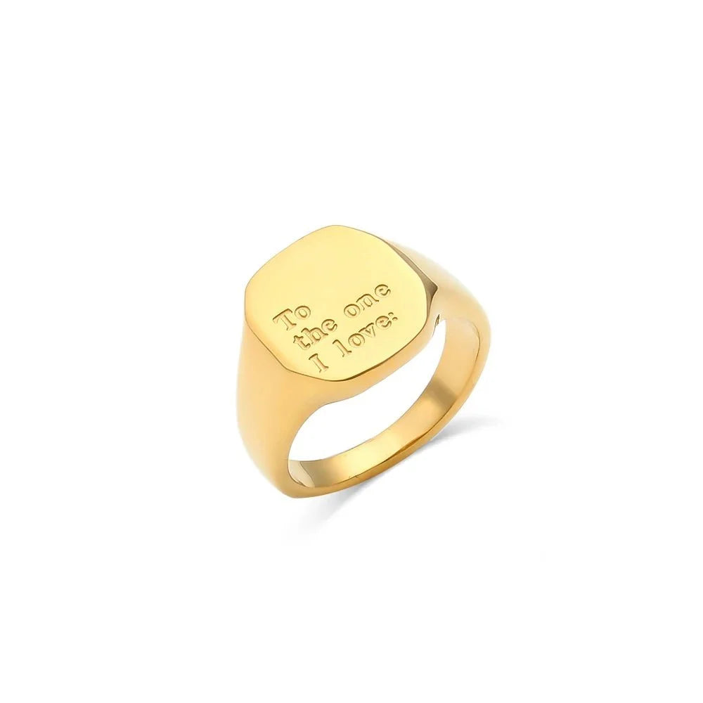 positive affirmation engraved rings