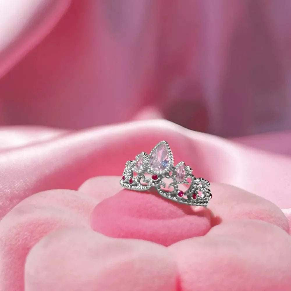 Rapunzel Crown Inspired Necklaces and Rings in silver