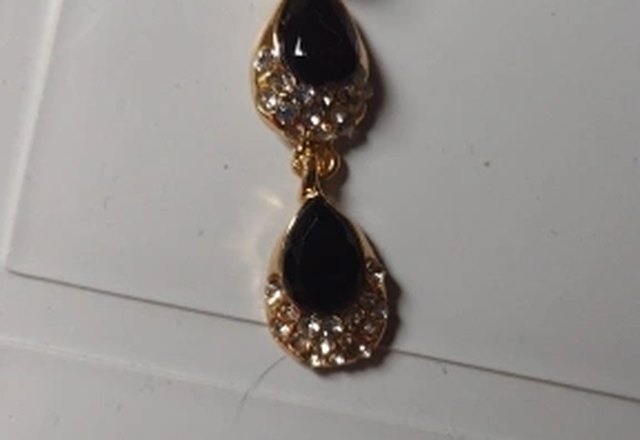 Floral Diamond Necklace and Earring Set worn by a customer