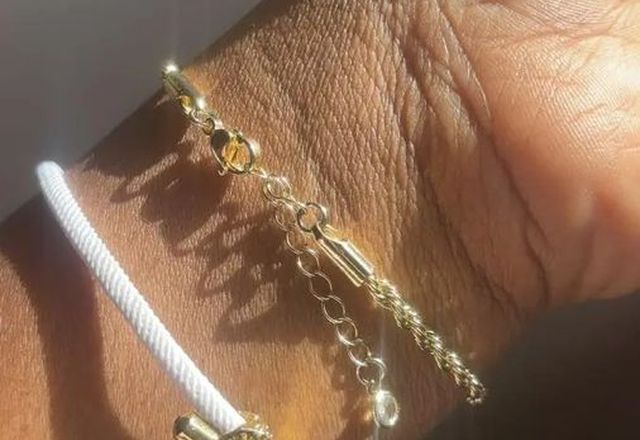 5pc Classic Bracelets Stack worn by a customer