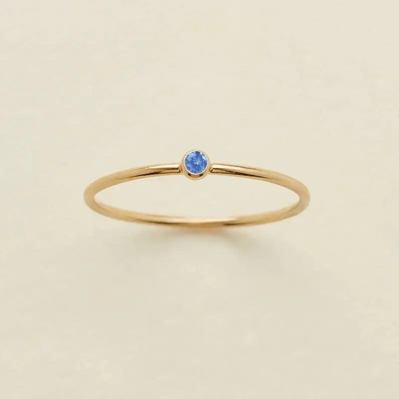 dainty birthstone ring