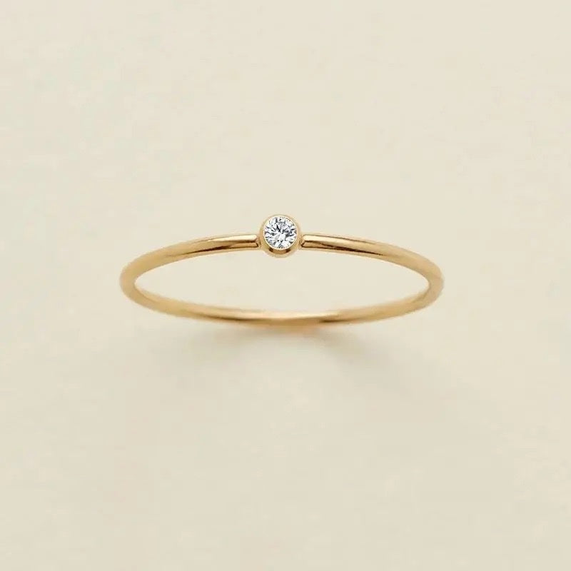 dainty birthstone ring