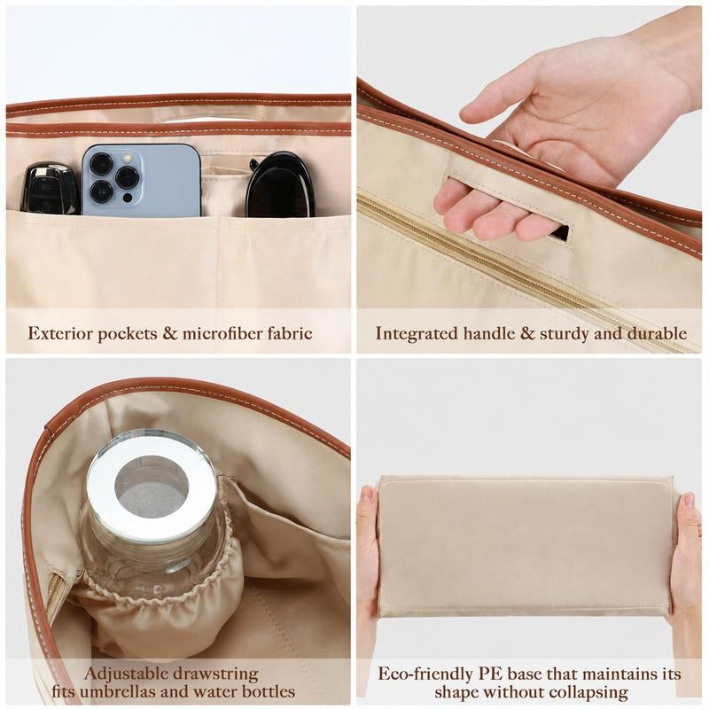 Inner Tote Bag Organizer With Handles