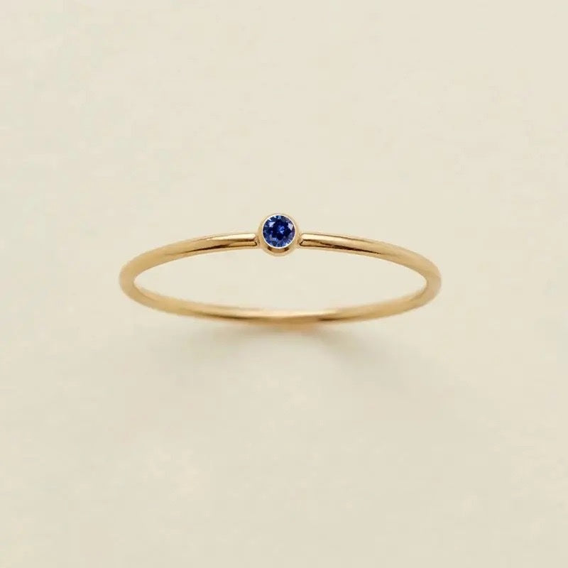 dainty birthstone ring